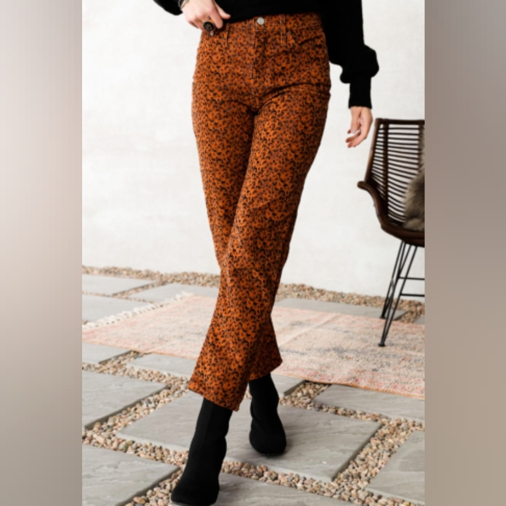 Levis Wedgie Straight Scratchy Leopard Ginger